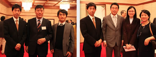 3:左)趙大為領事と記念撮影;右)李洋領事と記念撮影